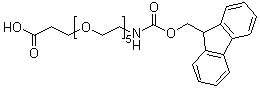 结构式 CAS# 882847-32-7, 5,8,11,14,17-五氧杂-2-氮杂二十碳二酸 1-(9H-芴-9-基甲基)酯