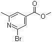 结构式 CAS# 884494-71-7, 2-溴-6-甲基异烟酸甲酯