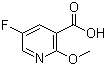 structure of CAS# 884494-82-0, 5-Fluoro-2-methoxynicotinic acid