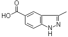 结构式 CAS# 885223-58-5, 3-甲基-1H-吲唑-5-羧酸