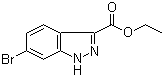 结构式 CAS# 885272-94-6, 6-溴-1H-吲唑-3-羧酸乙酯