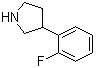 structure of CAS# 885277-79-2, 3-(2-Fluorophenyl)pyrrolidine