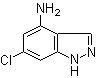 结构式 CAS# 885519-32-4, 6-氯-1H-吲唑-4-胺