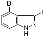 结构式 CAS# 885521-72-2, 4-溴-3-碘-1H-吲唑