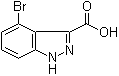 structure of CAS# 885521-80-2, 4-Bromo-1H-indazole-3-carboxylic acid