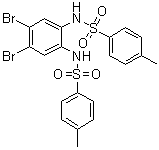 structure of CAS# 88617-67-8, 4,5-Dibromo-N,N'-ditosyl-o-phenylenediamine;N,N'-(4,5-Dibromo-1,2-phenylene)bis[4-methylbenzenesulfonamide]