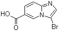 结构式 CAS# 886362-00-1, 3-溴咪唑并[1,2-a]吡啶-6-甲酸