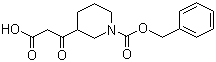 structure of CAS# 886362-40-9, beta-Oxo-1-[(phenylmethoxy)carbonyl]-3-piperidinepropanoic acid