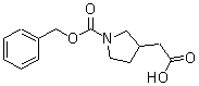 structure of CAS# 886362-65-8, 1-[(Phenylmethoxy)carbonyl]-3-pyrrolidineacetic acid