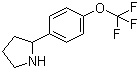结构式 CAS# 886502-92-7, 2-[4-(三氟甲氧基)苯基]吡咯烷