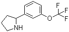 结构式 CAS# 886502-97-2, 2-[3-(三氟甲氧基)苯基]吡咯烷