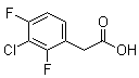 structure of CAS# 886761-66-6, 3-Chloro-2,4-difluorobenzeneacetic acid;(3-Chloro-2,4-difluorophenyl)acetic acid