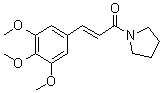 structure of CAS# 886989-88-4, Piperlotine C;(2E)-1-(1-Pyrrolidinyl)-3-(3,4,5-trimethoxyphenyl)-2-propen-1-one