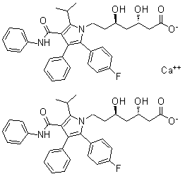 结构式 CAS# 887196-25-0, (3S,5R)-阿托伐他汀钙盐