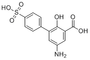结构式 CAS# 887256-40-8, 5-氨基-2-羟基-4'-磺基-[1,1'-联苯]-3-羧酸