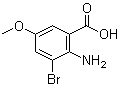 结构式 CAS# 887577-86-8, 2-氨基-3-溴-5-甲氧基苯甲酸
