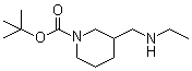 结构式 CAS# 887587-98-6, 3-[(乙基氨基)甲基]-1-哌啶甲酸叔丁酯