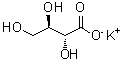 structure of CAS# 88759-55-1, Potassium D-erythronate;(2R,3R)-2,3,4-Trihydroxybutanoic acid monopotassium salt