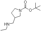 structure of CAS# 887591-54-0, 3-[(Ethylamino)methyl]-1-pyrrolidinecarboxylic acid tert-butyl ester