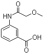 结构式 CAS# 889940-48-1, 3-[(2-甲氧基乙酰基)氨基]苯甲酸