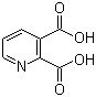 结构式 CAS# 89-00-9, 喹啉酸; 2,3-吡啶二羧酸; 吡啶-2,3-二羧酸