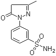 structure of CAS# 89-29-2, 3-Methyl-1-(3'-sulfoamidophenyl)-5-pyrazolone;3-(4,5-Dihydro-3-methyl-5-oxo-1H-pyrazol-1-yl)benzenesulphonamide