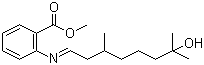 结构式 CAS# 89-43-0, 橙花素; 2-[(7-羟基-3,7-二甲基辛亚基)氨基]苯甲酸甲酯