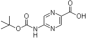 结构式 CAS# 891782-63-1, 5-[叔丁氧羰基]氨基]-2-吡嗪甲酸