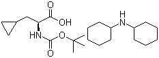 结构式 CAS# 89483-07-8, N-叔丁氧羰基-L-环丙基丙氨酸二环己胺盐