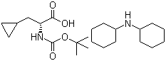 结构式 CAS# 89483-09-0, N-叔丁氧羰基-D-环丙基丙氨酸二环己胺盐