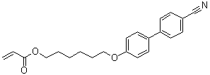 结构式 CAS# 89823-23-4, 4-(6-丙烯酰氧基己氧基)-4'-氰基联苯
