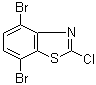 结构式 CAS# 898747-94-9, 4,7-二溴-2-氯苯并噻唑