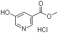 structure of CAS# 89937-78-0, 5-Hydroxynicotinic acid methyl ester hydrochloride
