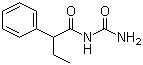 structure of CAS# 90-49-3, 2-Phenylbutyrylurea;Pheneturide; Ethylphenacemide