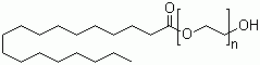 structure of CAS# 9004-99-3, Polyoxyethylene stearate;Polyethylene glycol monostearate; PEG monostearate