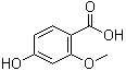 结构式 CAS# 90111-34-5, 4-羟基-2-甲氧基苯甲酸