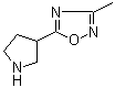结构式 CAS# 902836-46-8, 3-甲基-5-(吡咯烷-3-基)-1,2,4-噁二唑