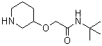结构式 CAS# 902836-73-1, N-叔丁基-2-(3-哌啶基氧基)乙酰胺