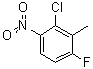结构式 CAS# 90292-62-9, 2-氯-4-氟-3-甲基-1-硝基苯