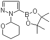structure of CAS# 903550-26-5, 1-(2-Tetrahydropyranyl)-1H-pyrazole-5-boronic acid pinacol ester;1-(Tetrahydro-2H-pyran-2-yl)-1H-pyrazole-5-boronic acid pinacol ester