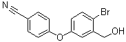 structure of CAS# 906673-45-8, 4-[4-Bromo-3-(hydroxymethyl)phenoxy]benzonitrile