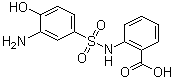 2-[[(3-Amino-4-hydroxyphenyl)sulphonyl]amino]benzoic acid molecular structure (CAS 91-35-0)