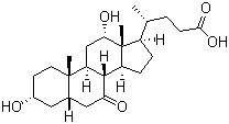 结构式 CAS# 911-40-0, 7-酮基-3alpha,12alpha-二羟基胆烷酸