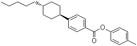 结构式 CAS# 91225-15-9, 反式-4-(4-戊基环己基)苯甲酸对甲基苯酚酯