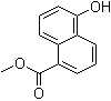 structure of CAS# 91307-40-3, 5-Hydroxy-1-naphthalenecarboxylic acid methyl ester