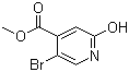 structure of CAS# 913836-17-6, Methyl 5-bromo-2-hydroxyisonicotinate