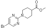 结构式 CAS# 914347-01-6, 1-(5-溴嘧啶-2-基)哌啶-4-羧酸甲酯