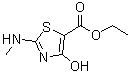 结构式 CAS# 914347-44-7, 4-羟基-2-(甲基氨基)-5-噻唑羧酸乙酯