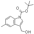 结构式 CAS# 914349-03-4, 3-(羟基甲基)-5-甲基-1H-吲哚-1-羧酸叔丁酯