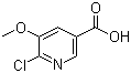 structure of CAS# 915107-39-0, 6-Chloro-5-methoxynicotinic acid;6-Chloro-5-methoxy-3-pyridinecarboxylic acid